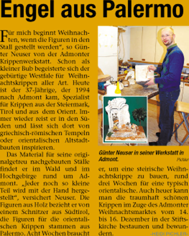 Krippenwerkstatt in der Ennstaler Woche